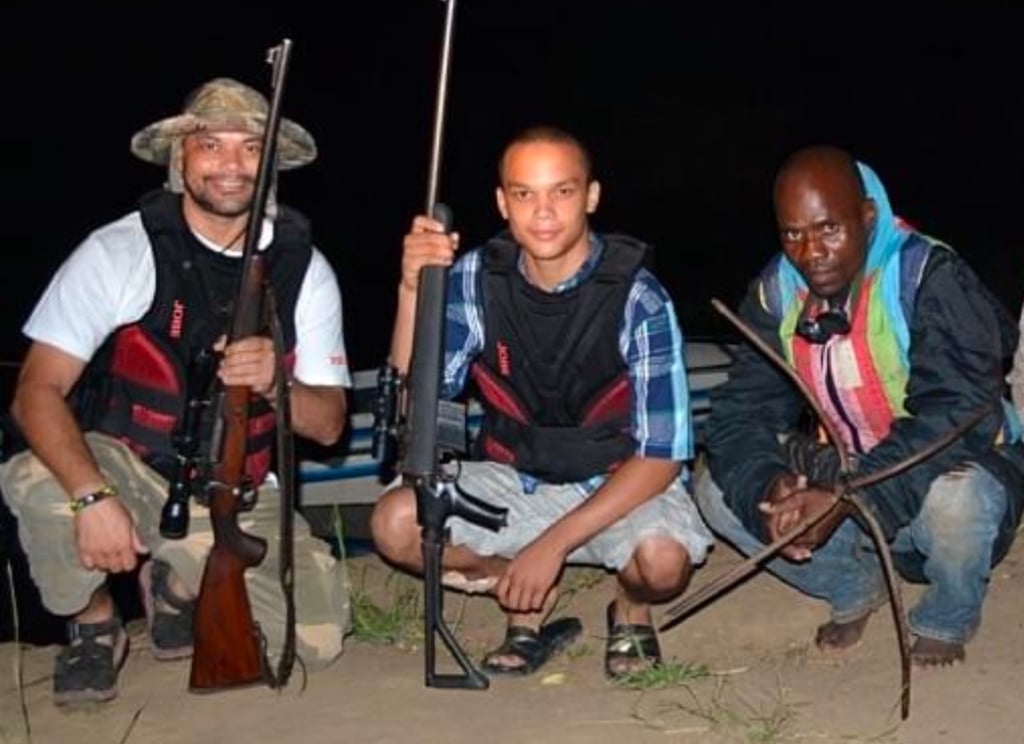 Ian with his son Brennan and Mfumu