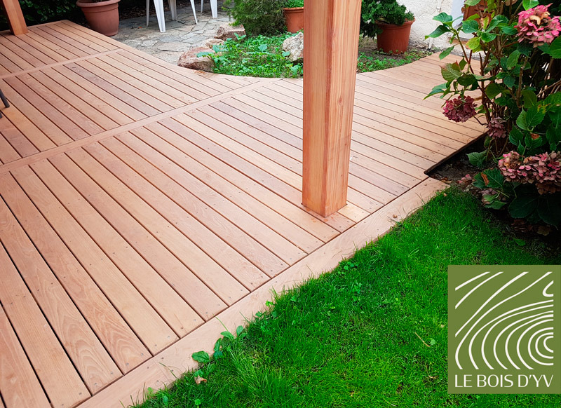 terrasse bois en robinier faux acacia