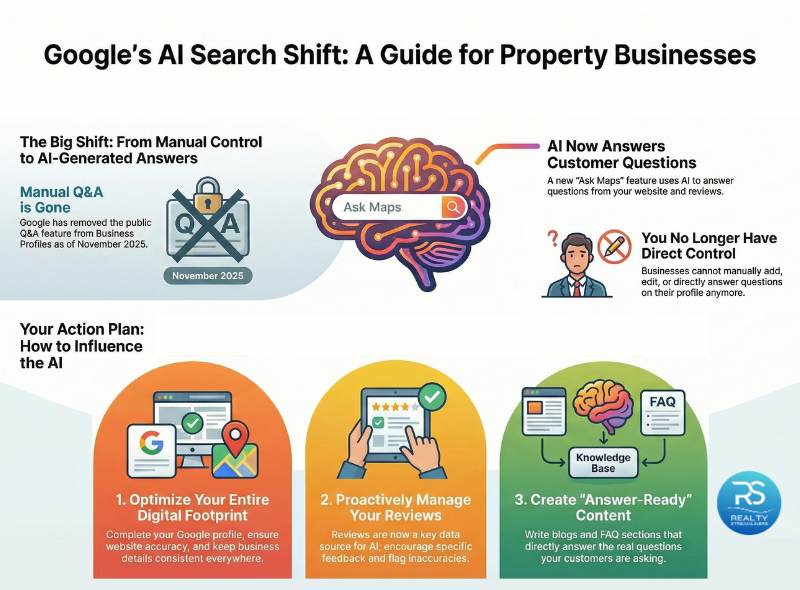 google removes q a on gbp business profile adds ai ask maps ai answers