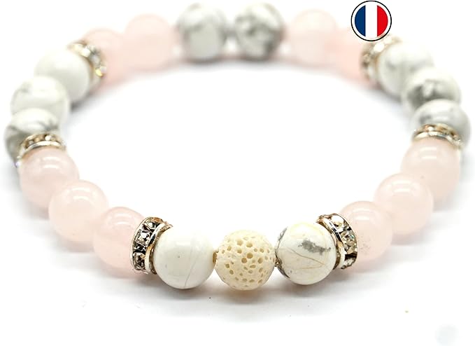 bracelet zen blanche et rose