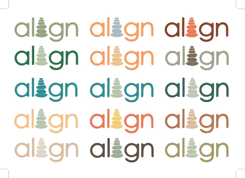 Align tea tea brand logo design concepts