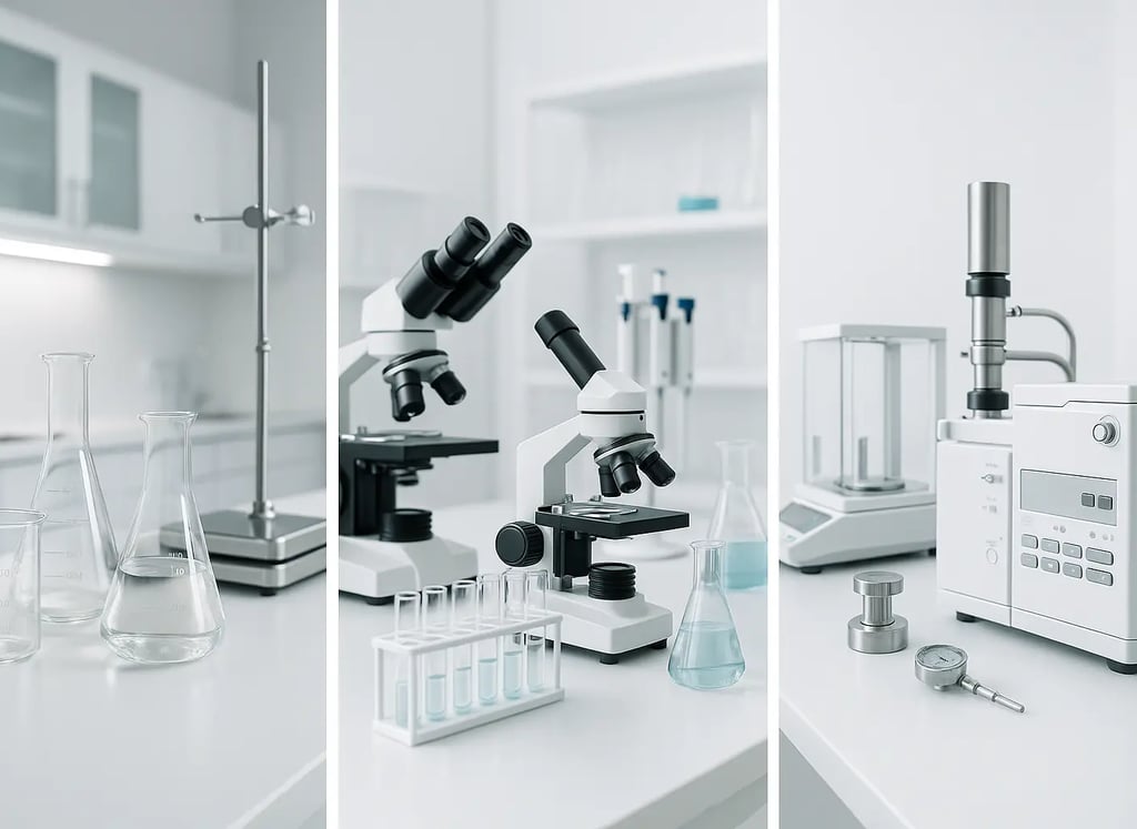 a microscope in laboratory