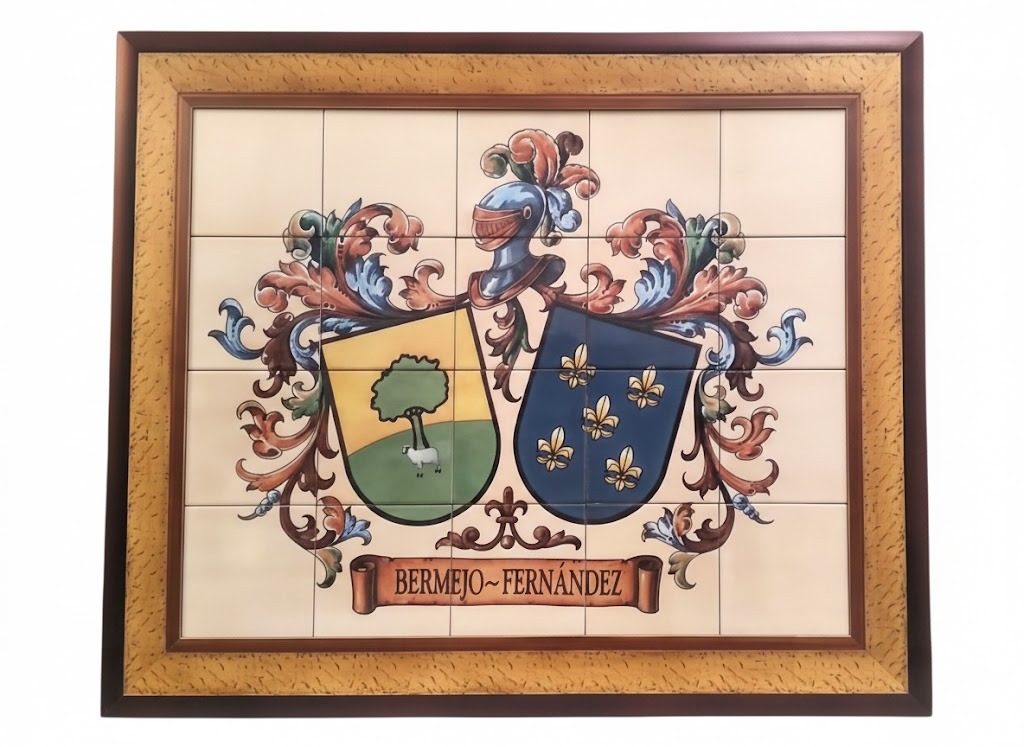 Cuadros heráldicos realizados en porcelana