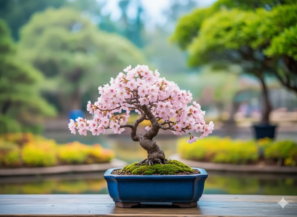 Bonsai de Cerejeira, simbolizando o cultivo de marcas com propósito e o branding com psicologia.