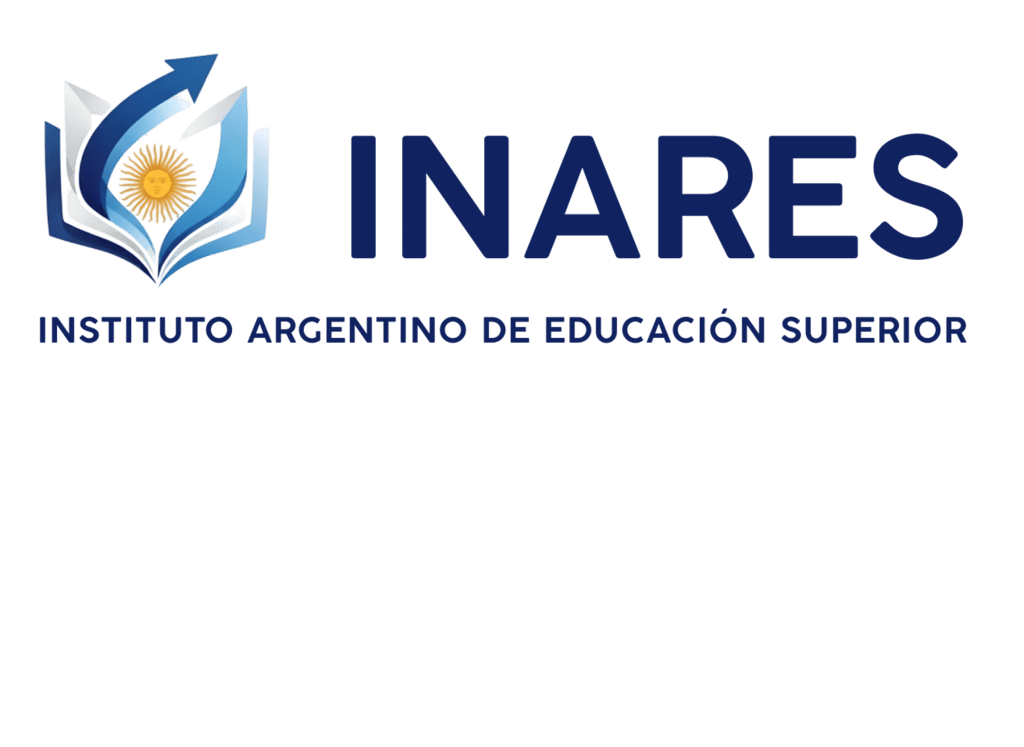 INARES logo for the Instituto Argentino de Educación Superior featuring a sun and book icon.