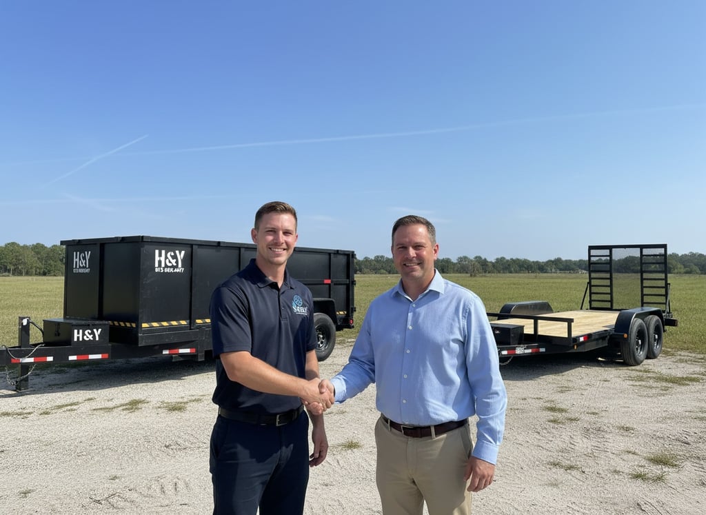 Tampa Trailer Rentals Flatbed Trailer and Dumpster Trailer