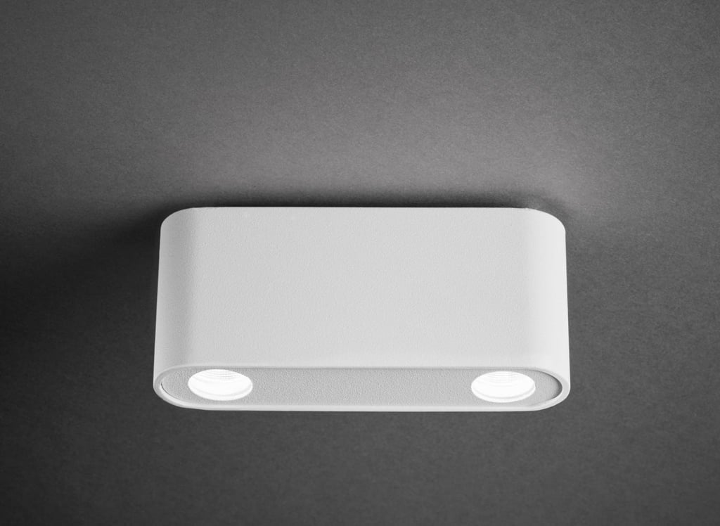 Aplique de pared MOON blanco de doble haz de luz, moderno y decorativo
