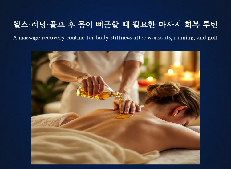 A man receiving oil massage, representing recovery from stiffness after workouts, running, and golf