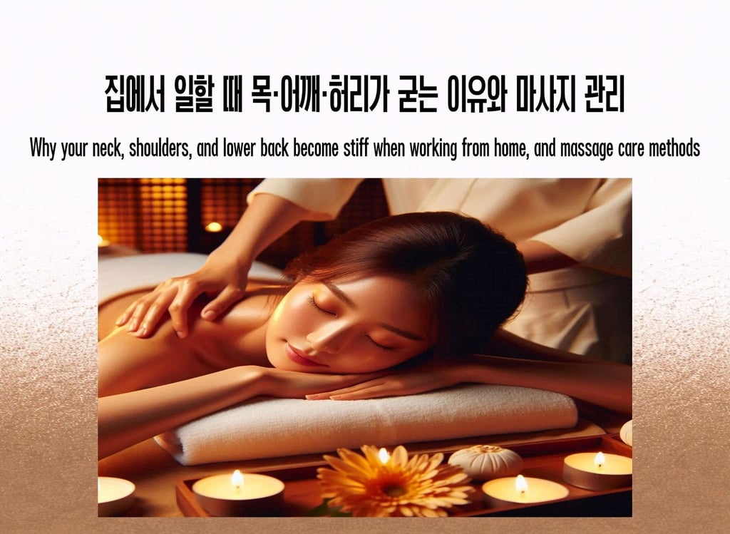 A woman receiving a relaxing massage for neck, shoulder, and lower back care