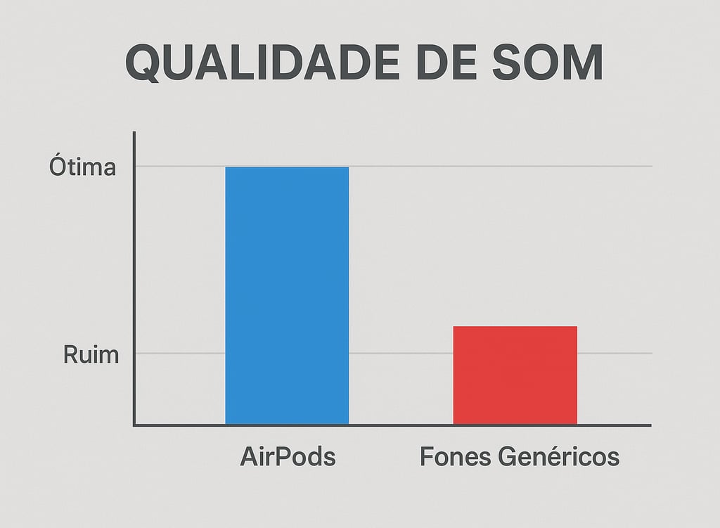 Um gráfico de barras mostrando a porcentagem do número de AirPods.