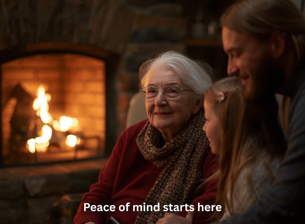 Family feeling peace of mind from daily check-in calls for seniors