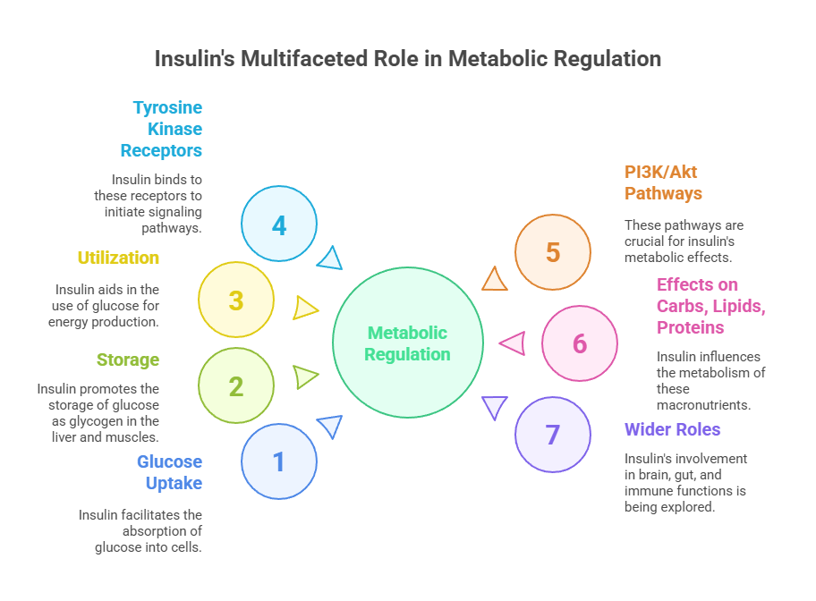 Insulin's multifaceted role in metabolic regulation