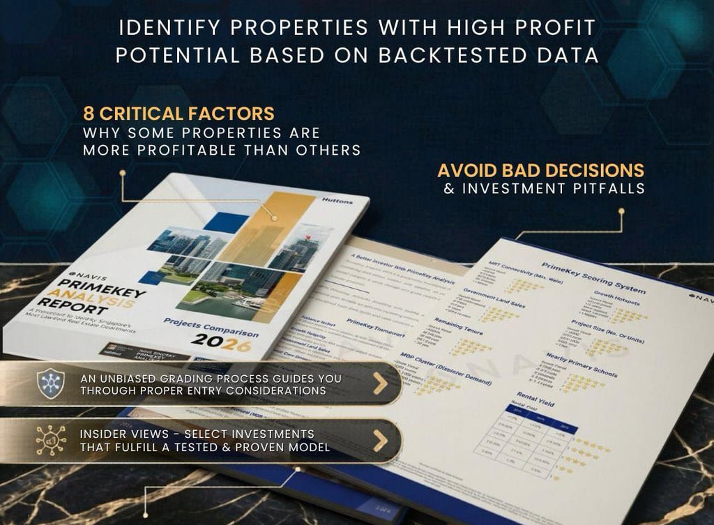 Navis PrimeKey Analysis real estate investment reports showing property profit potential and market data.