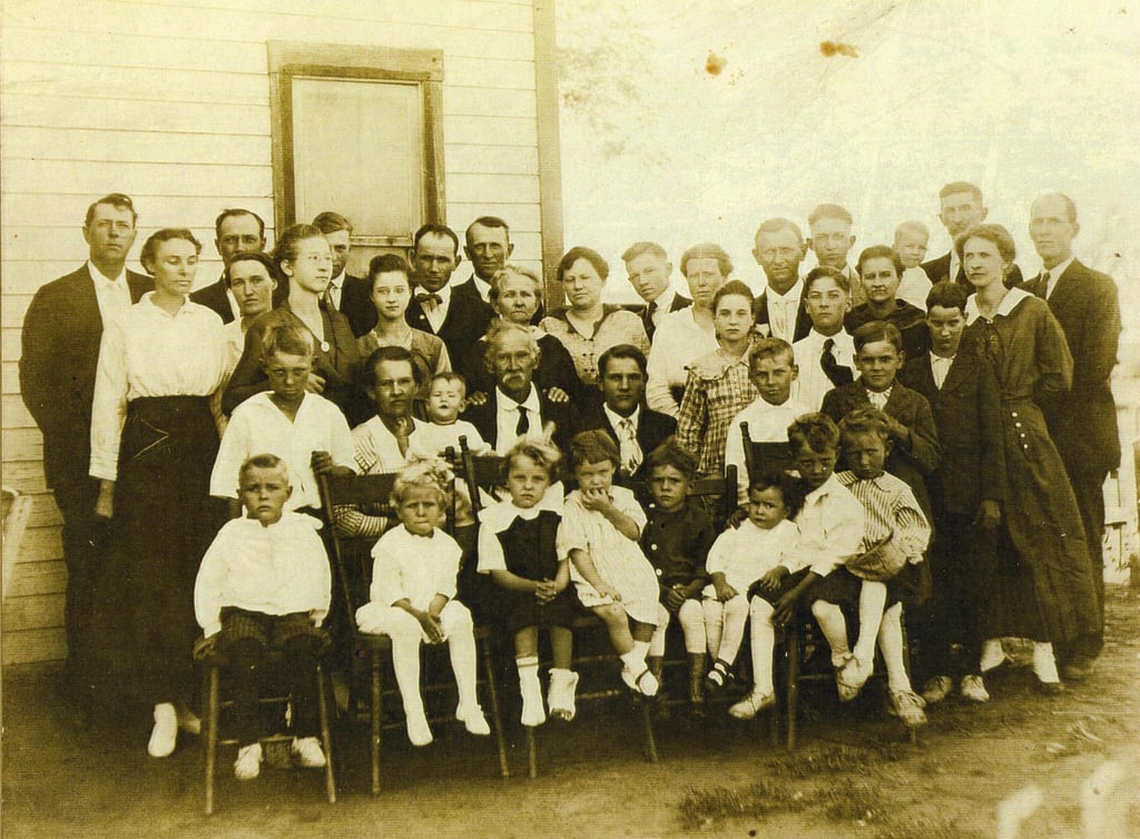 Absalom B Hooper Family Portrait ~ 1918 ~ in Thomas, Oklahoma