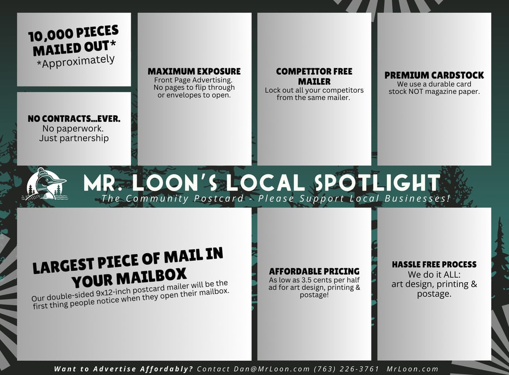 mr loons local spotlight minnesota comunity postcard