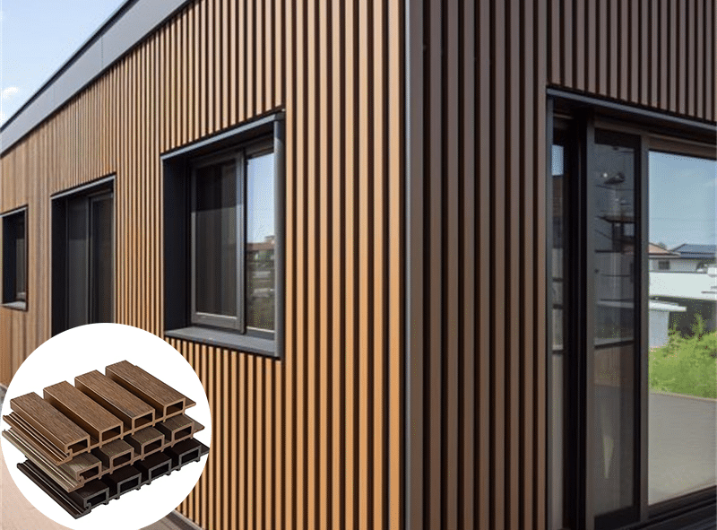 install brown wpc exetrior siding cladding