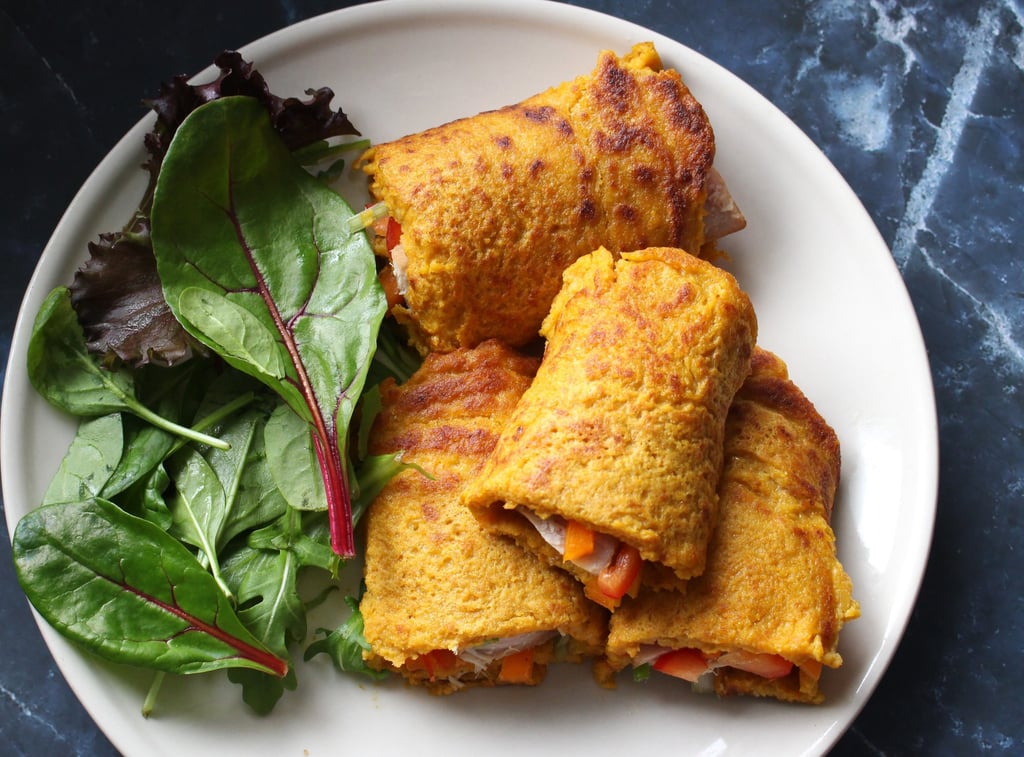 Carrot-Mixed Oat and Rice Flour Tuna Wrap
