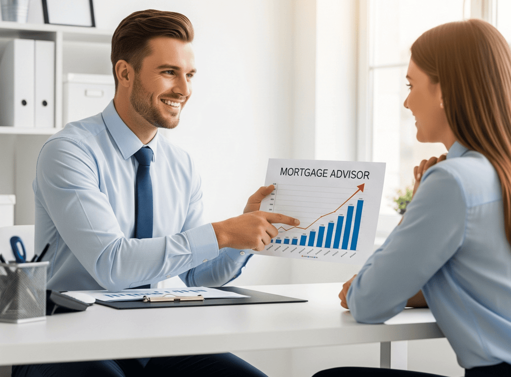 mortgage advisor helps a client understand their options