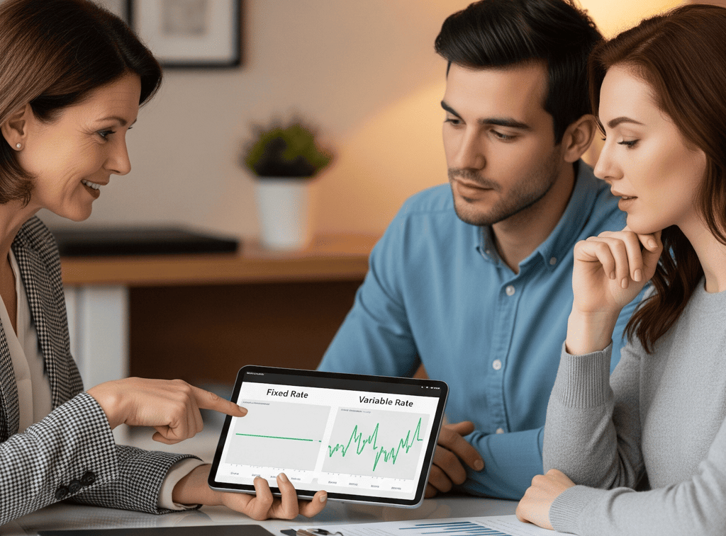 mortgage strategist helps a couple in Ontario decide between a fixed and variable rate