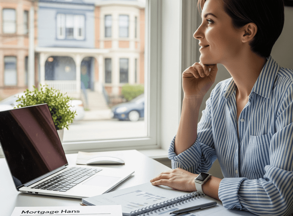 self-employed business owner preparing her mortgage application