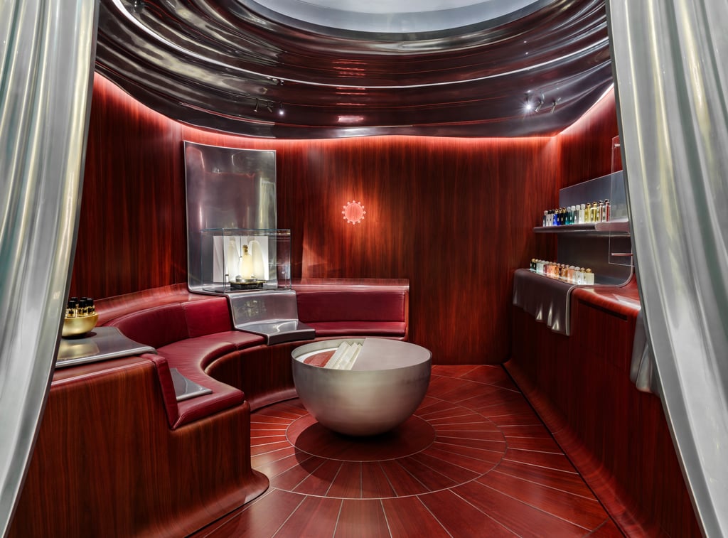 Luxury perfume boutique interior at Amouage Harrods.