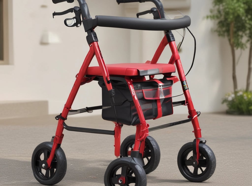 a man pushing a woman in a stroller