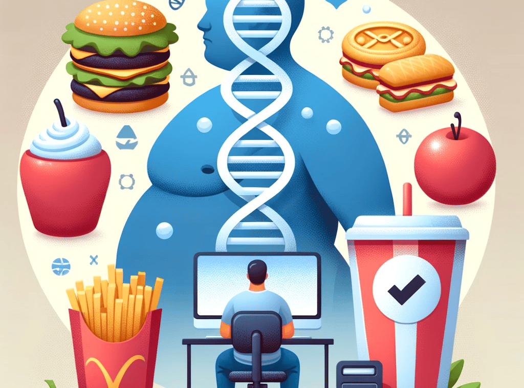 a man sitting at a computer desk with a large amount of food