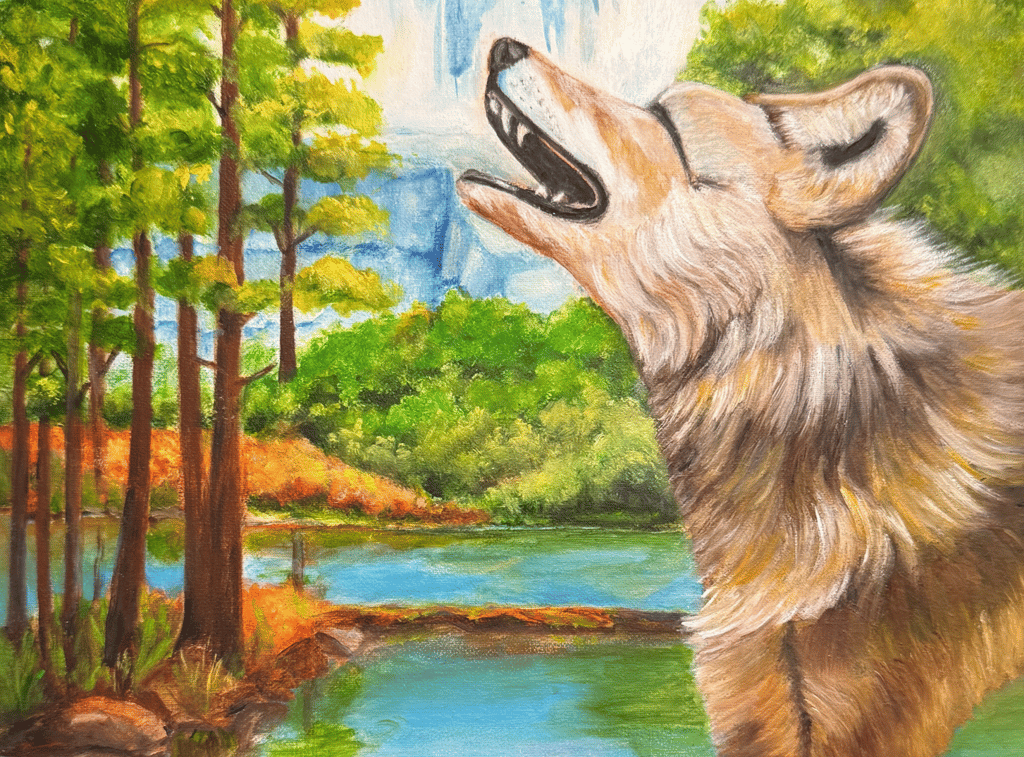 Courage Is Power Oil Painting