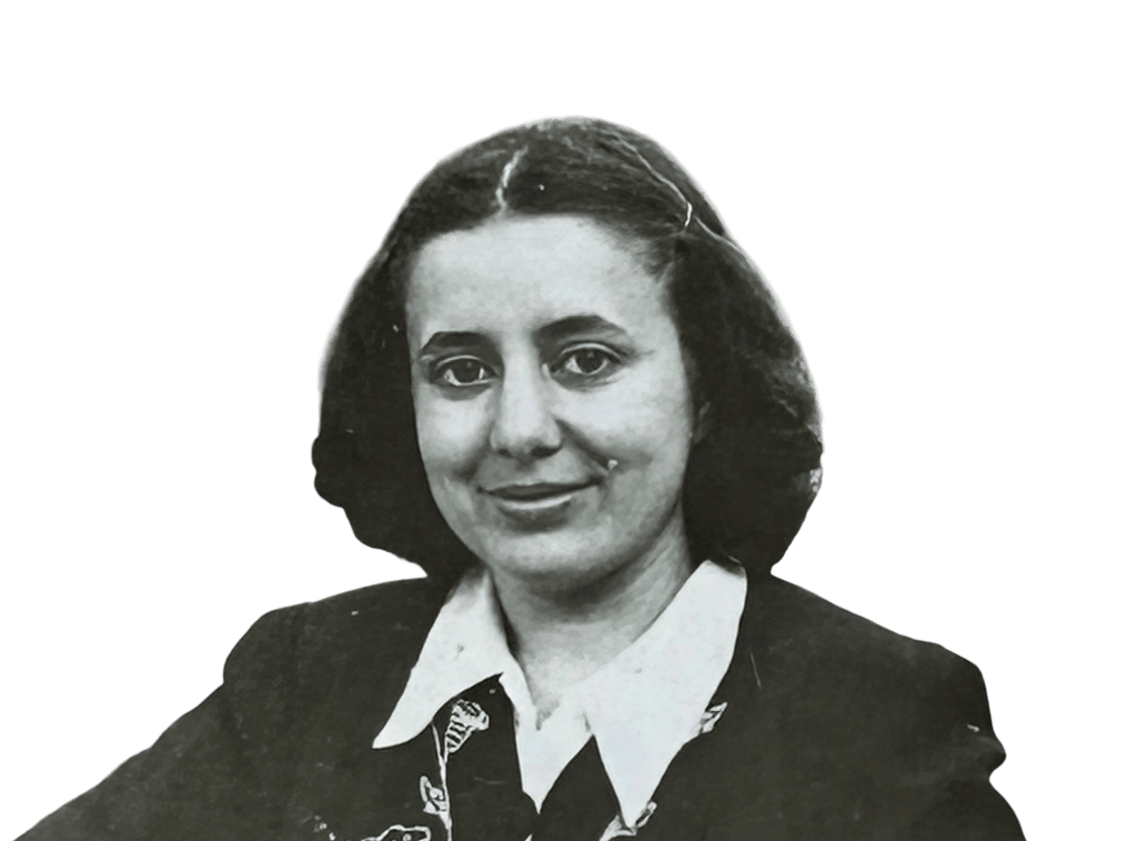 Vintage black and white portrait of Musine Kokalari, Albania's first woman writer.