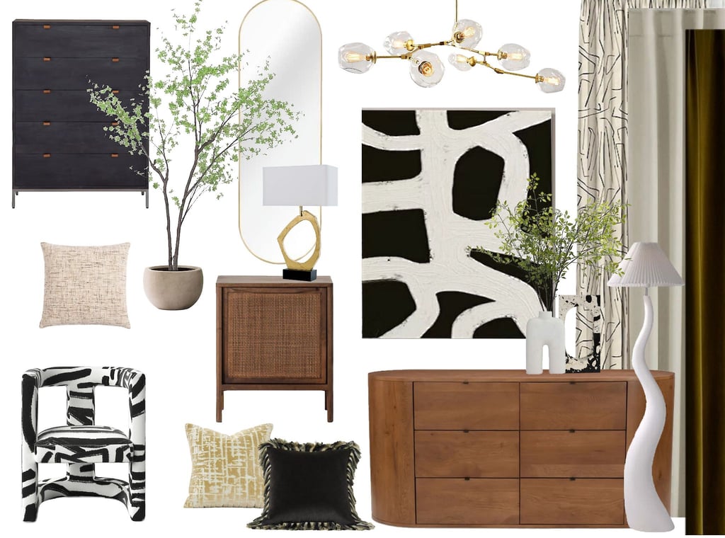 moodboard of bedroom design concept by P&O