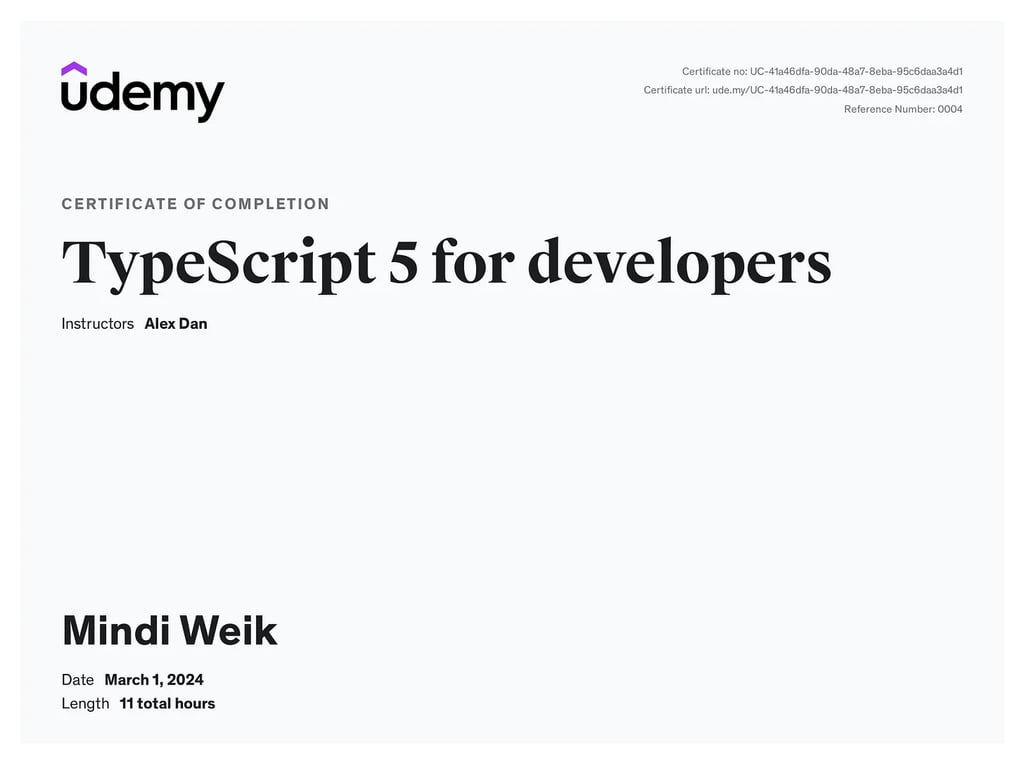 Udemy certificate of course completion