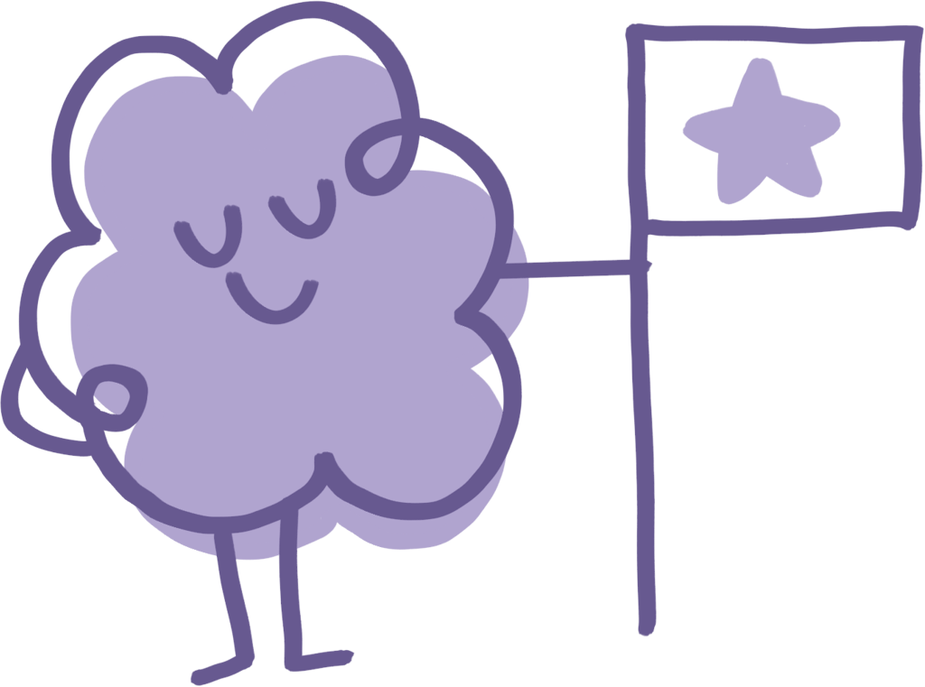 Simple drawing representing confidence and trust