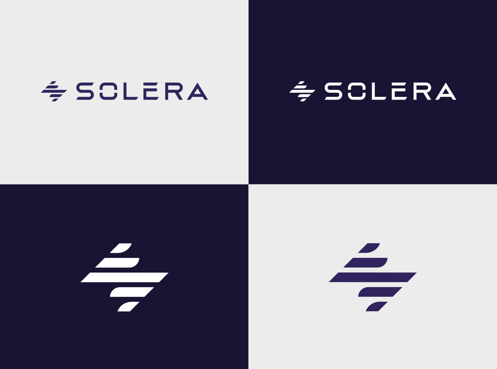 Solera logo and icon design