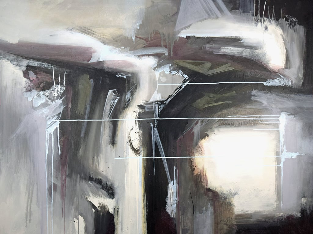 Eric Stiles original abstract painting, sophisticated, unique, contemporary, on canvas