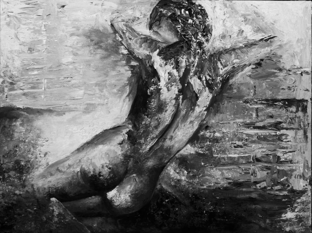 Misterio oculto. Serie grises. Oleo