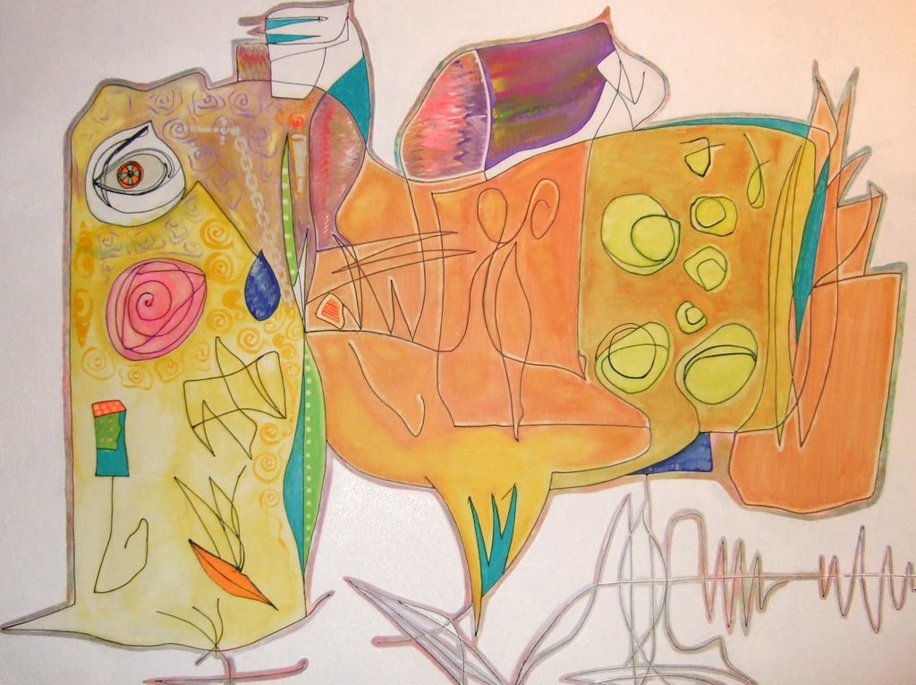 With Womanizer, Kristina is evoking feelings of warmth and energy in her painting.