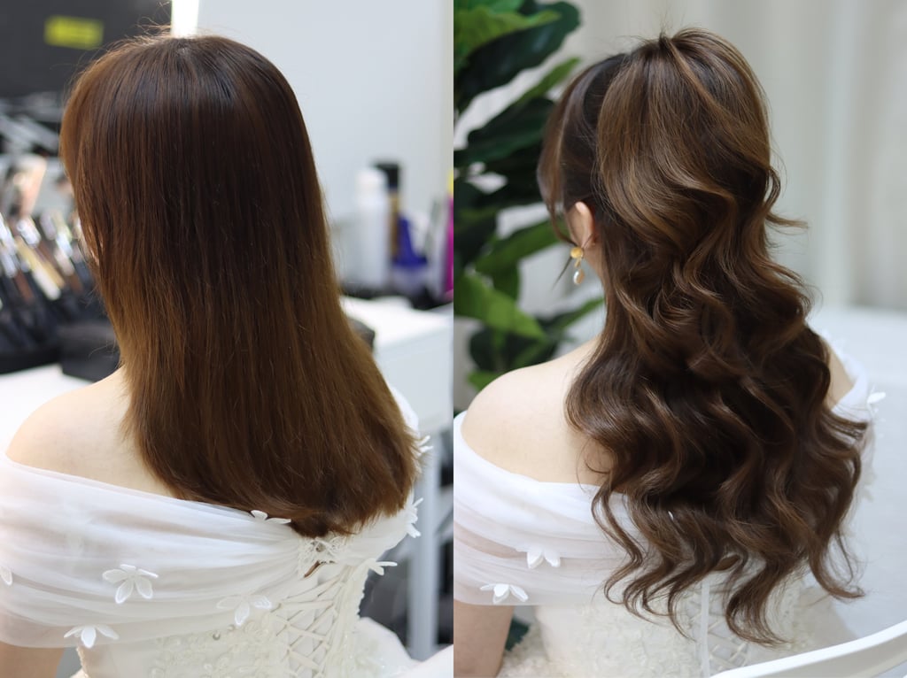 香港婚禮新娘化妝師妝前妝後對比