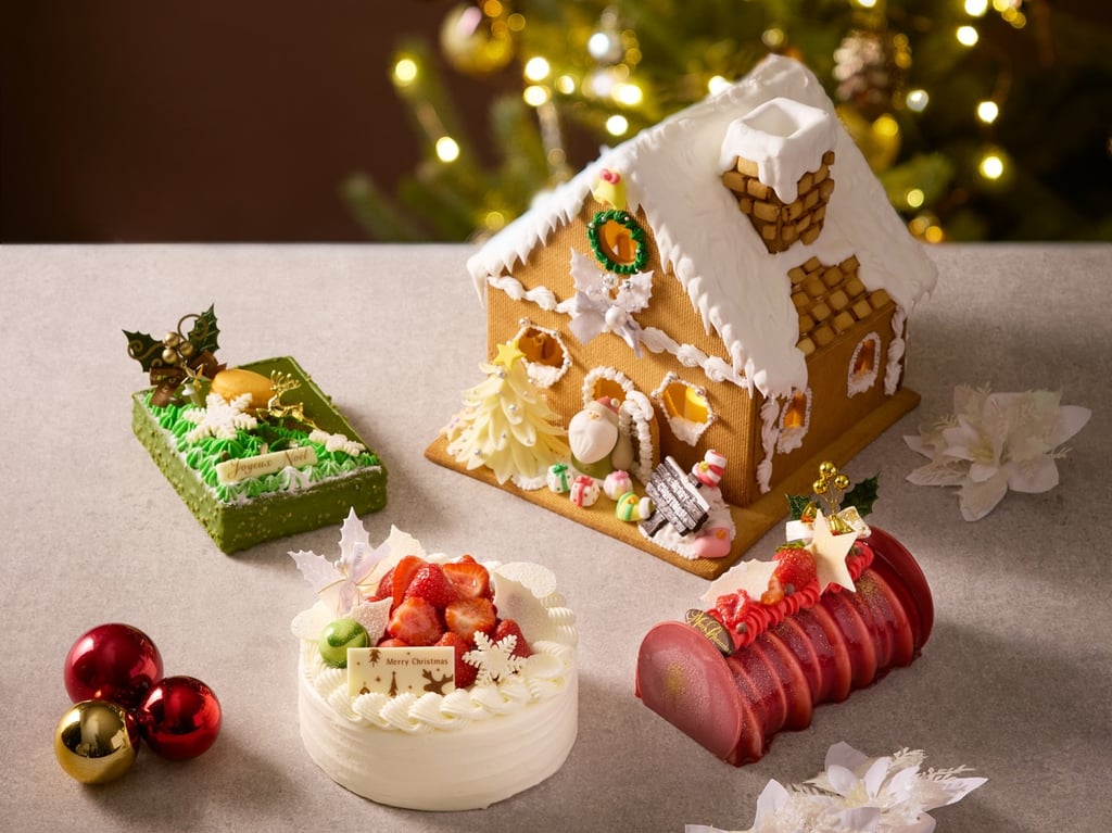 ホテルアゴーラ堺のクリスマスケーキ4種（ヘクセンハウス、ピスターシュオランジュ、ブッシュ・ド・ノエル ベリールージュ、クリスマスショートケーキ）｜堺市のニュースならサカイタイムズ