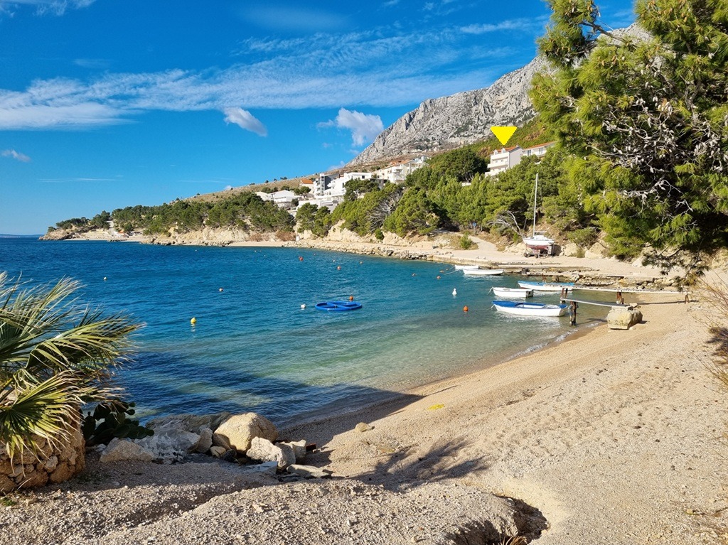 Lokva Rogoznica bay with lush greenery and clear Adriatic water, Croatia