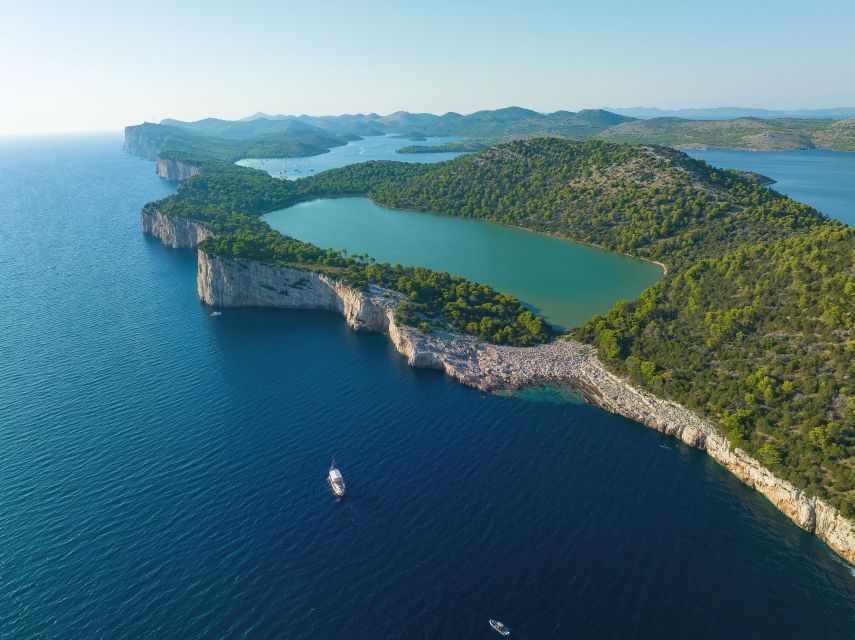 Bird view of the Kornati Islands National Park in the Zadar Archipelago