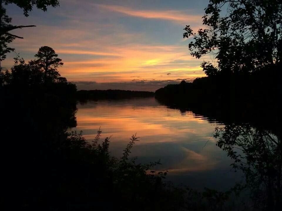 Tombigbee River in Alabama at sunset