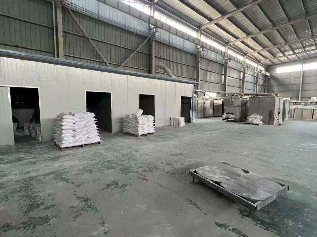 Side photo of the factory building.