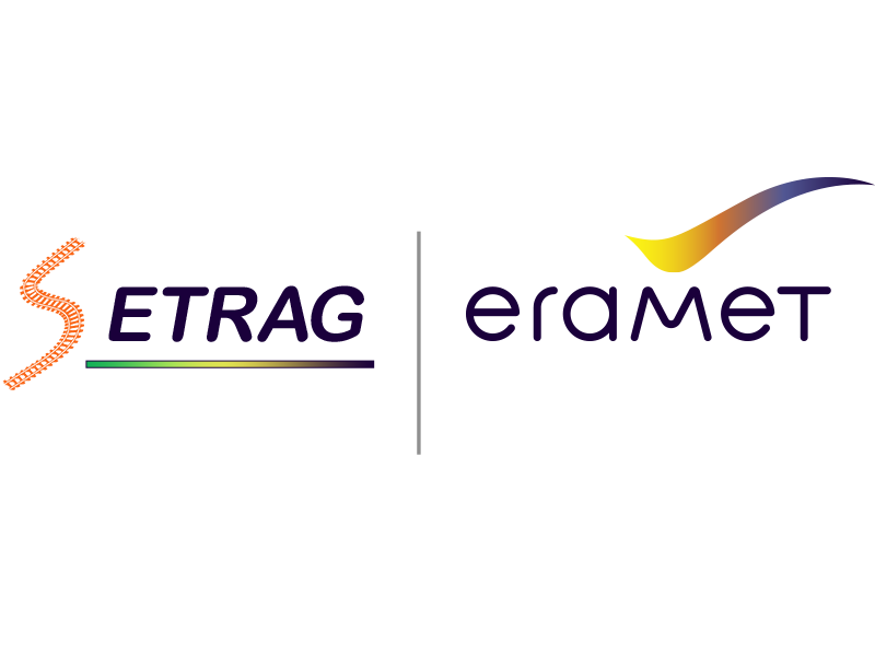 Logo groupe Eramet avec Filiale Setrag Gabon
