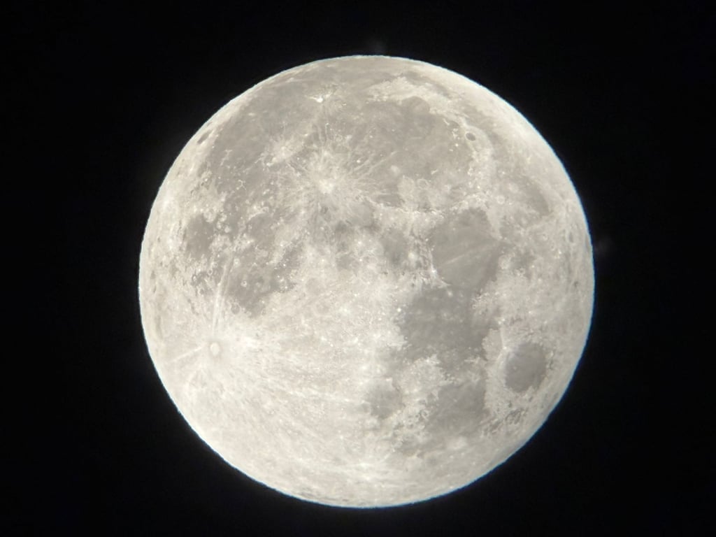 Moon Clicked by Telescope from Noida