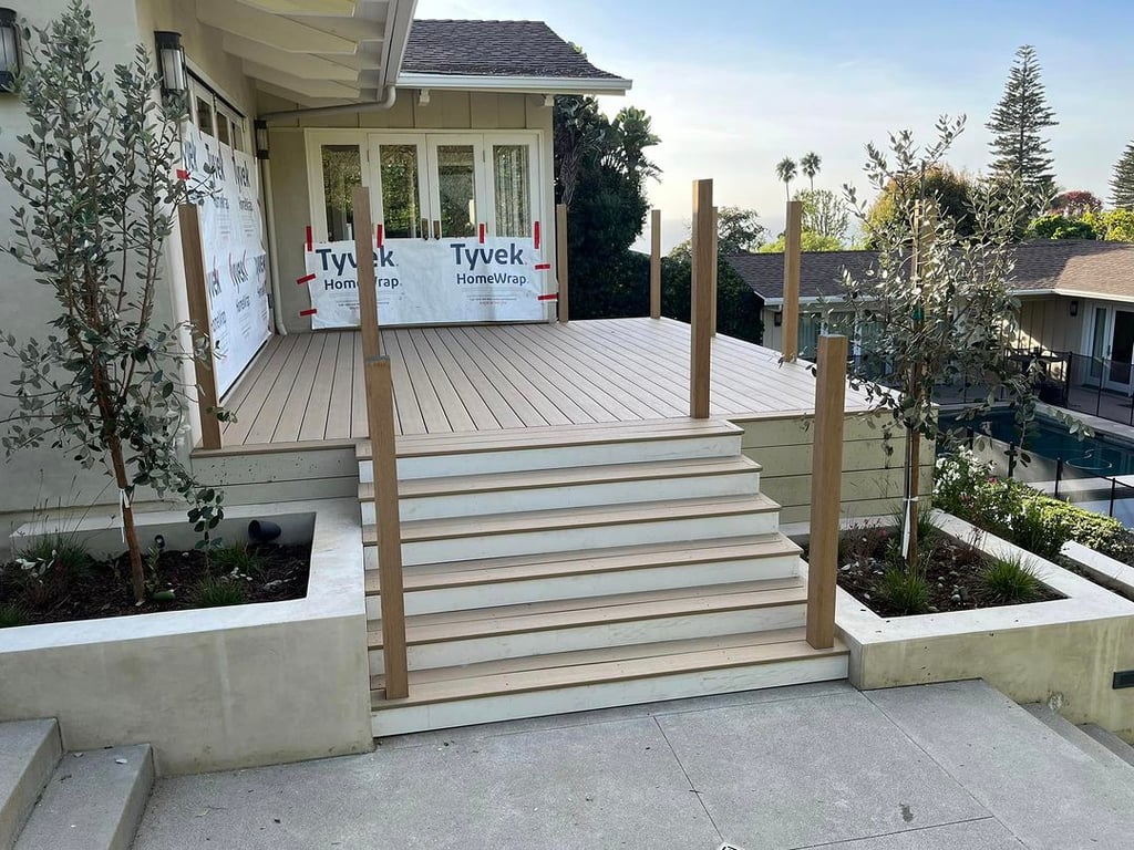 wpc decking Installed In outdoor Stair