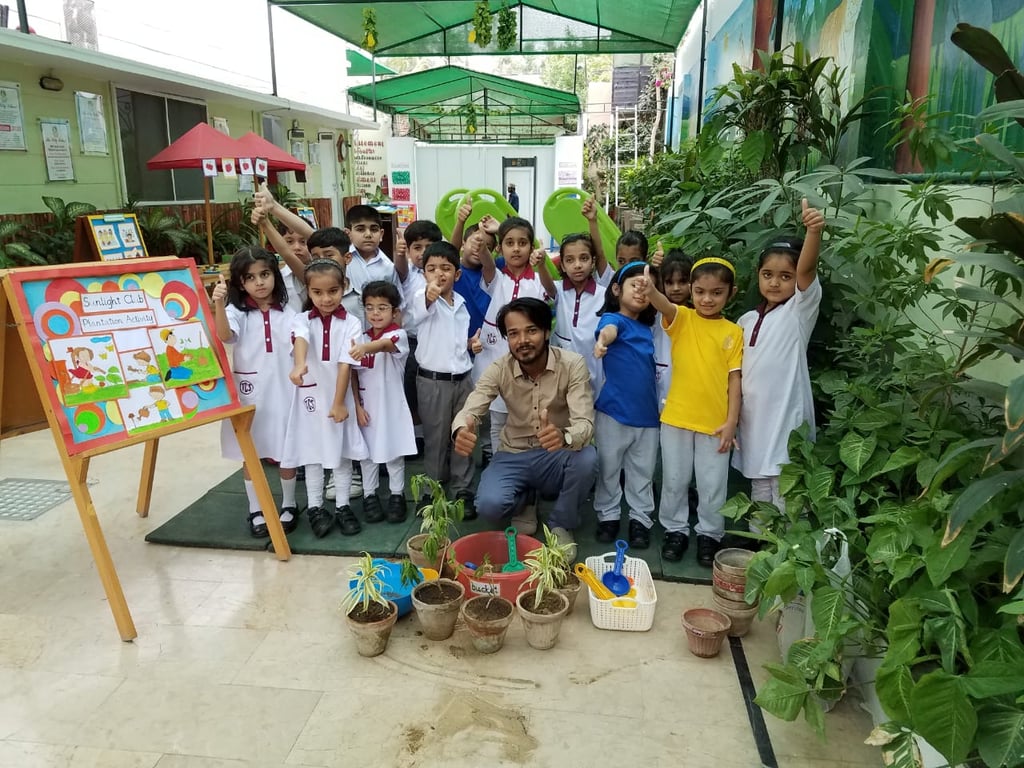 traing kid on how to grow own food