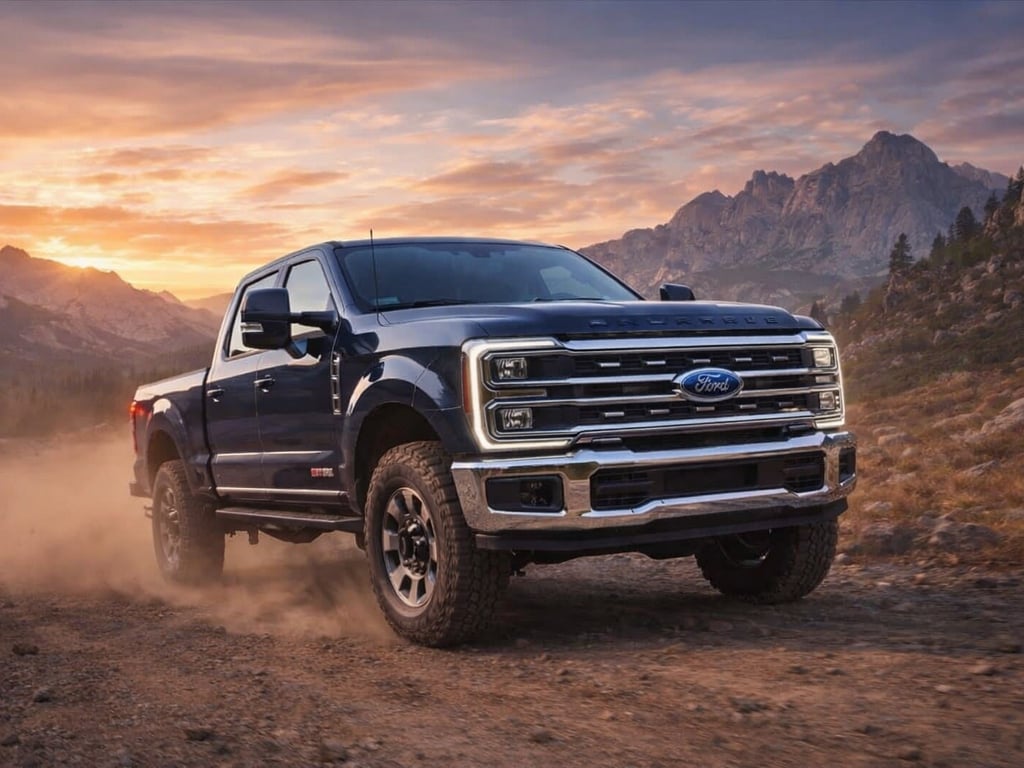 Ford mantém motores V8 em cenário de futuro elétrico com caminhonete off-road em estrada de terra