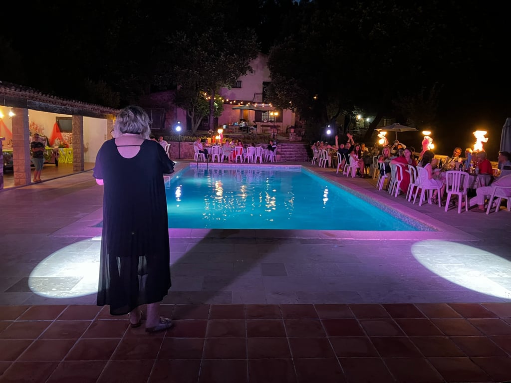 DIscours surprise au bord d'une piscine lors d'un mariage en domaine privé