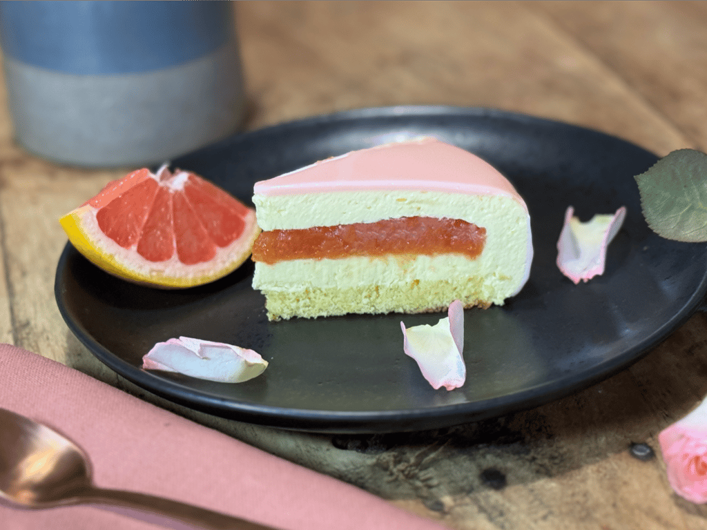 entremet rose pamplemousse