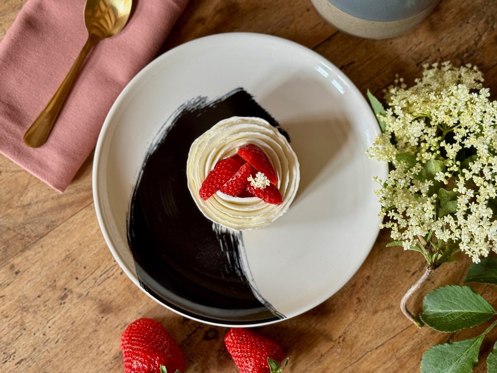 Tarte fraise fleur de sureau